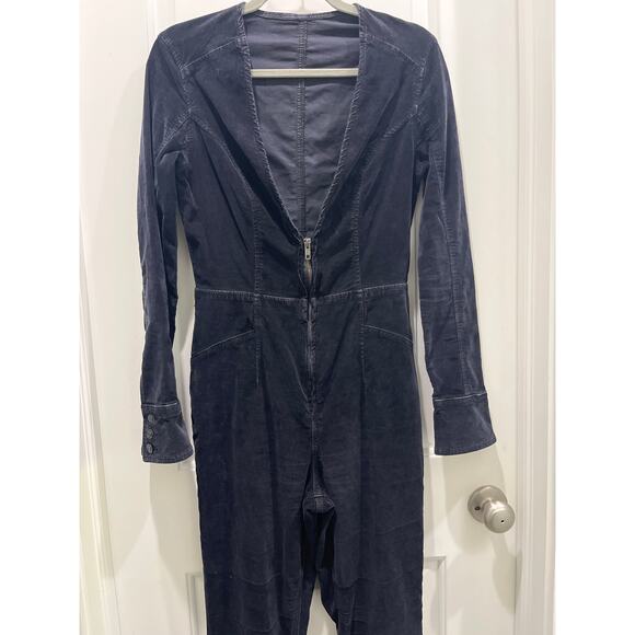 Free People Jovi Corduroy Long Sleeve 70’s Jumpsuit Sz S - Picture 3 of 14